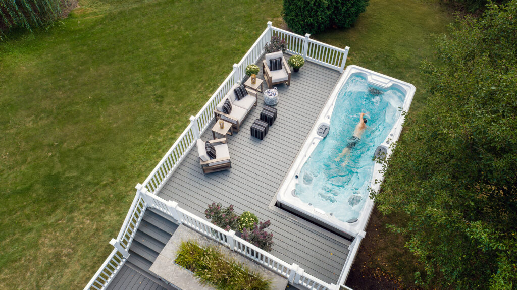 thuis trainen zwembad zwemmen