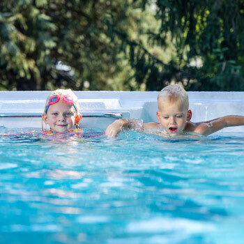Mast3Pur-waterbeheersysteem voor een MasterSpas-zwemspa.