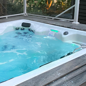 Waterelementen in een H2X Swim Spa van MasterSpas.