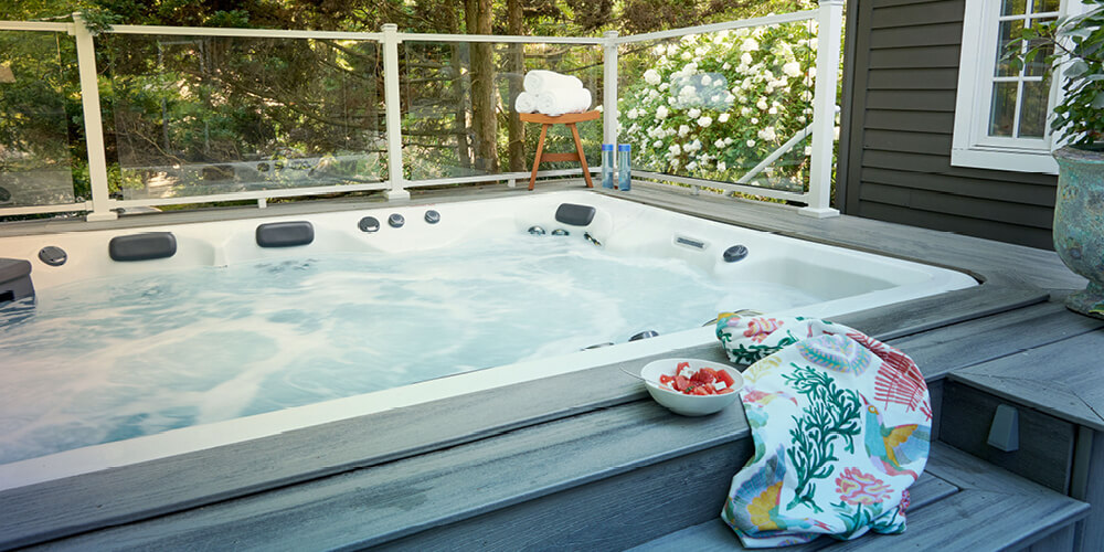 De aandrijving is ingeschakeld in een Therapool.
