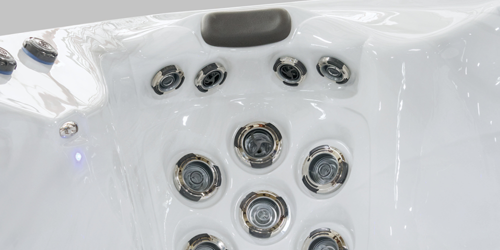 Jets in een zwemspa.